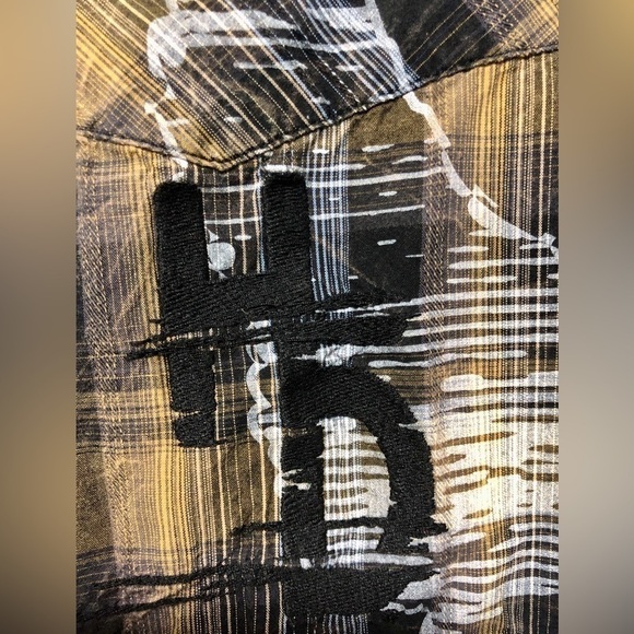 ♈️Harley Davidson plaid cotton button down shirt - Picture 12 of 15